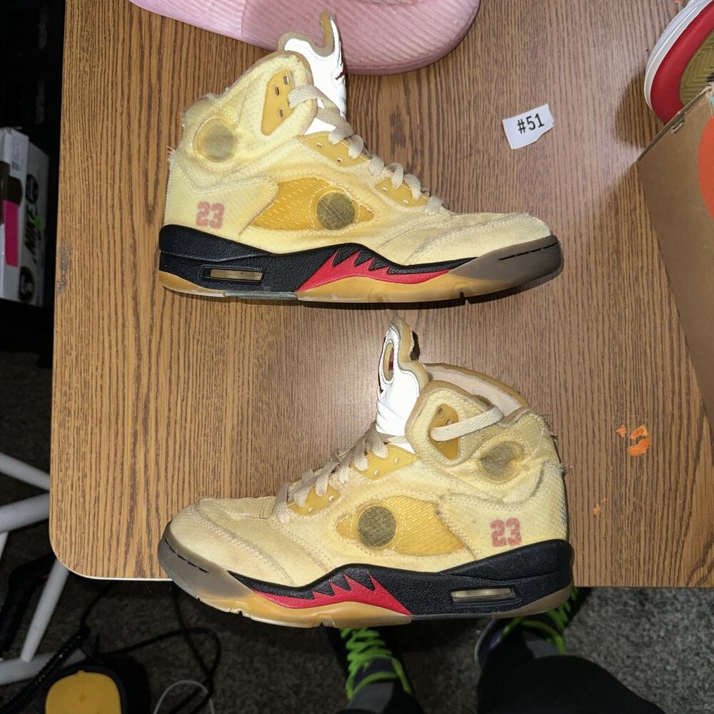 Size 5.5 - Jordan 5 Sp X Off-White Mid Sail